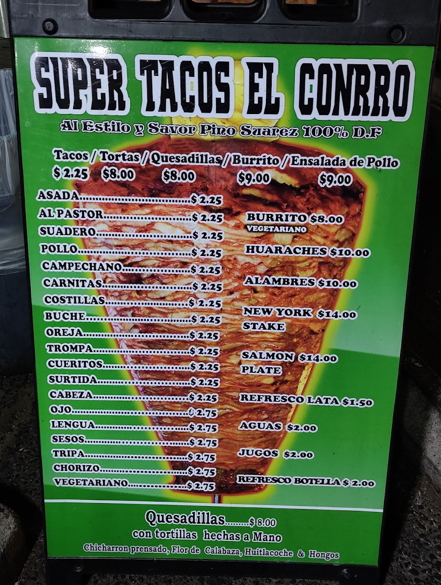 Super Tacos El Conrro Food Truck Menu - Image 2